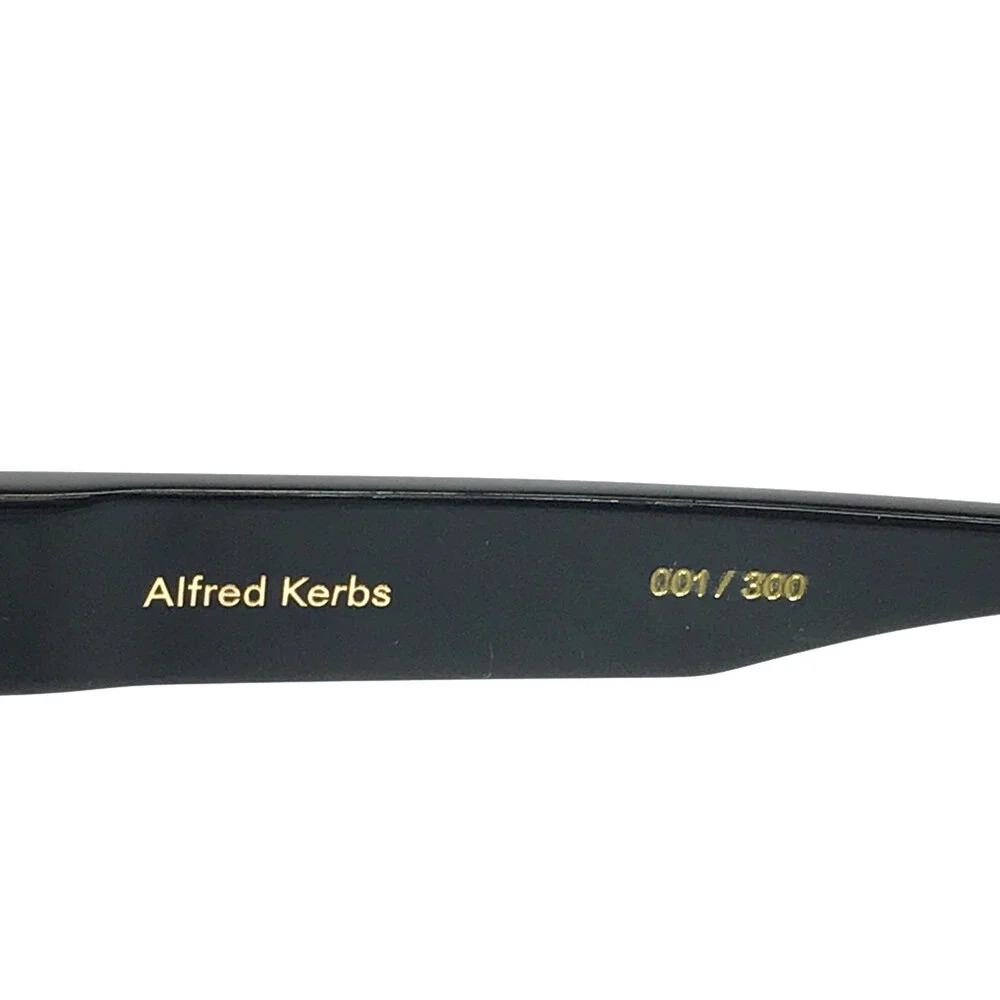 Alfred Kerbs Sunglasses SYLVIA BK Black Cat Eye with Blue Orange Gradient Lenses